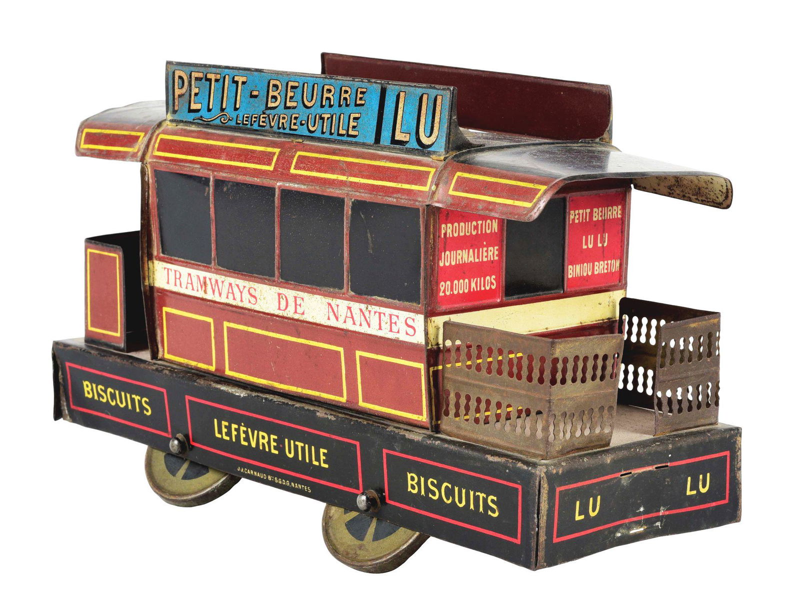 PETIT-BEURRE TRAIN CAR BISCUIT TIN. (1 of 4)