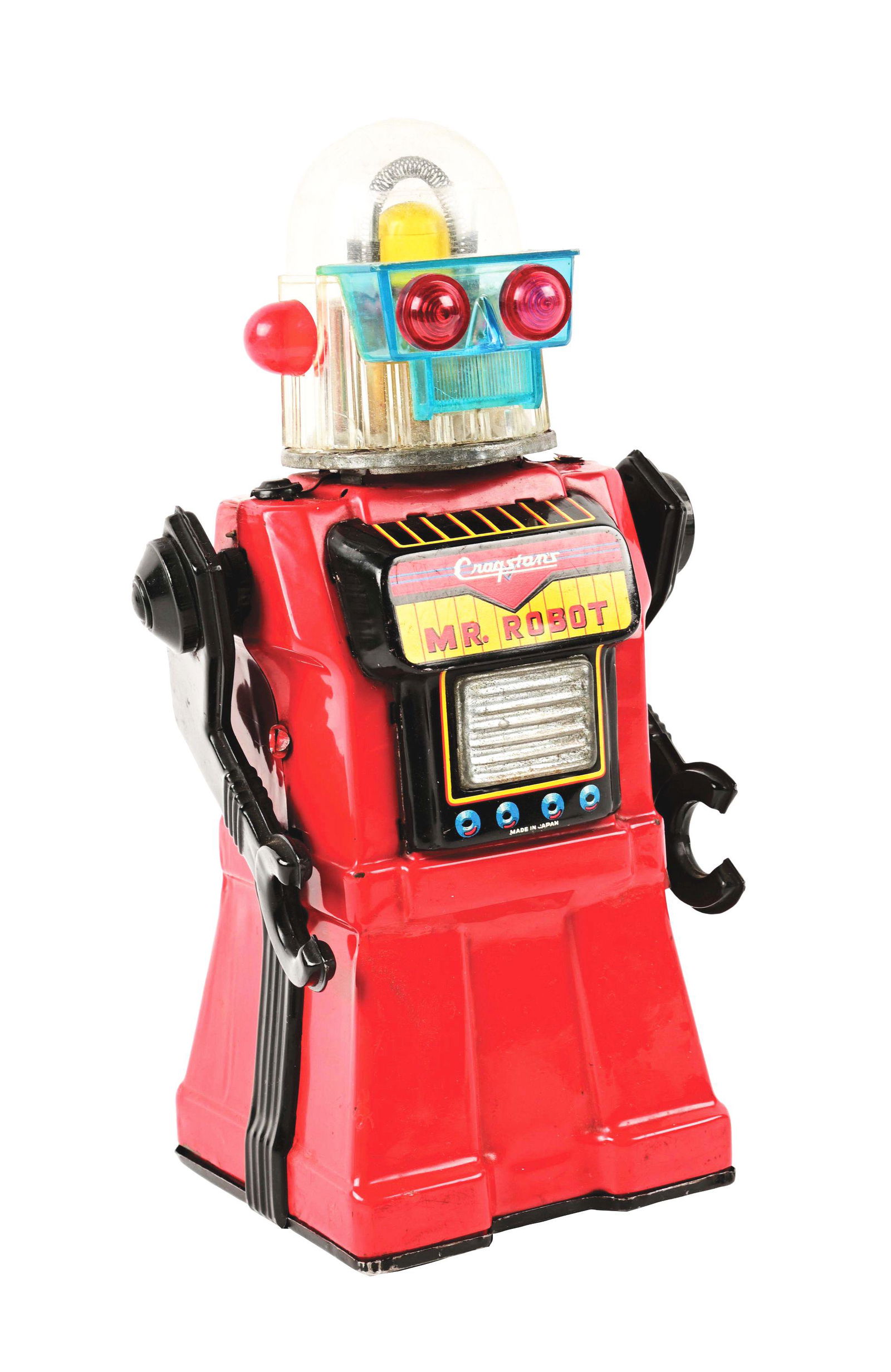 JAPANESE TIN LITHO BATTERY OPERATED MR. ROBOT. (1 of 4)