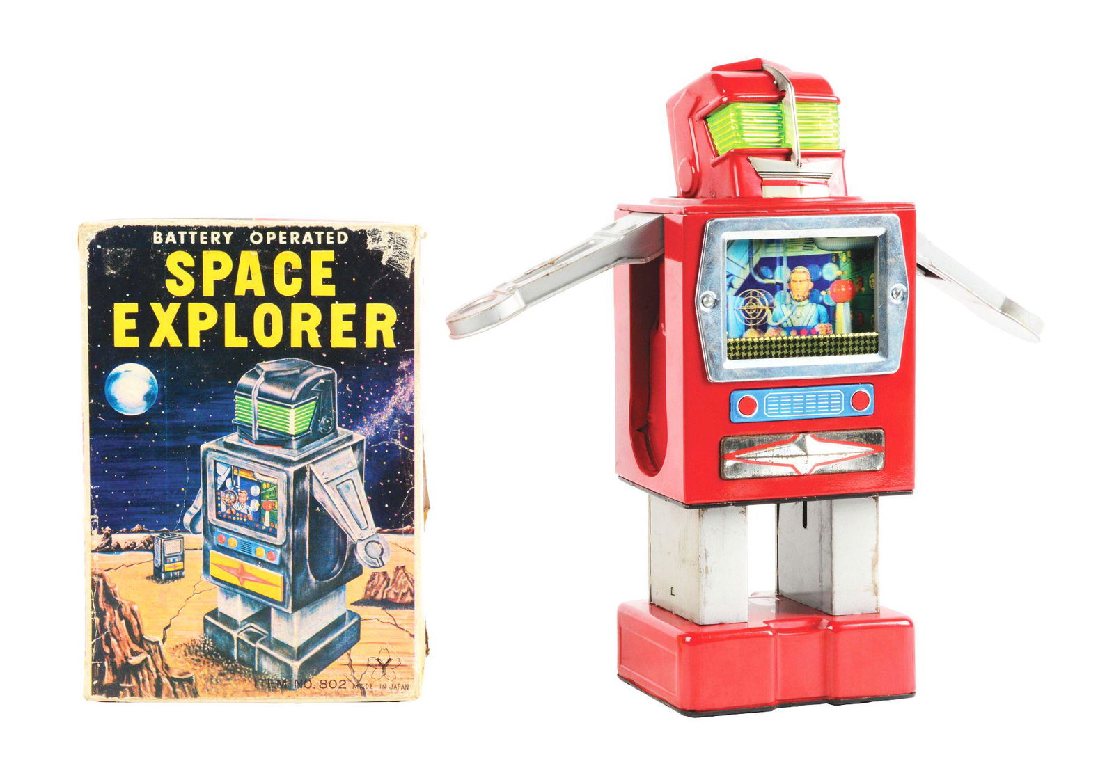 Battery Operated Space Explorer Robot #802