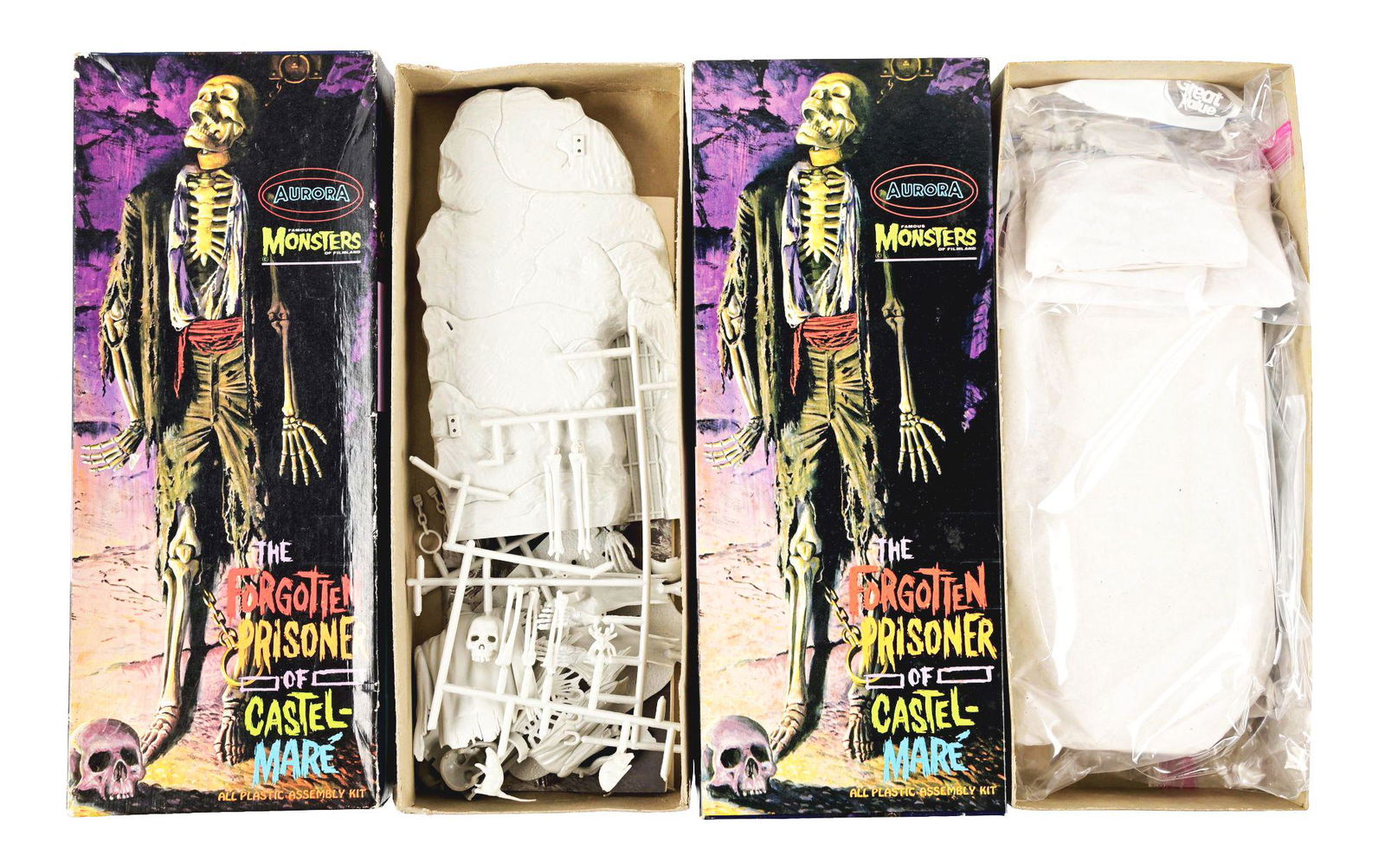 LOT OF 2: ORIGINAL 1966 AURORA FORGOTTEN PRISONER OF CASTEL-MARE KITS. (1 of 2)