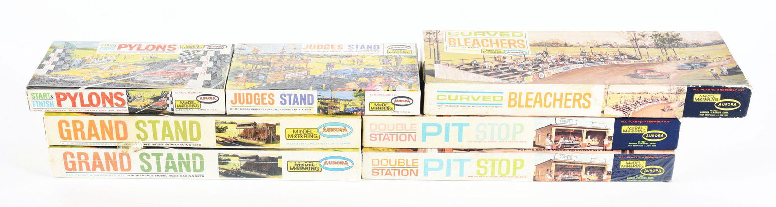 LOT OF 7: VARIOUS AURORA RACING ACCESSORY MODEL KITS. (1 of 2)