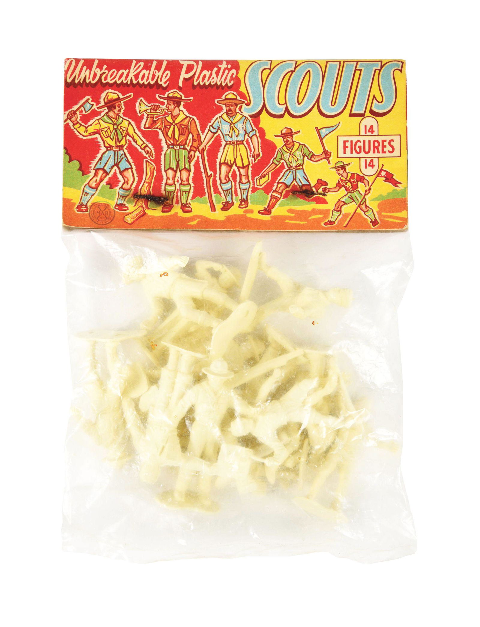 SCARCE MARX SCOUTS PLASTIC FIGURES. (1 of 2)