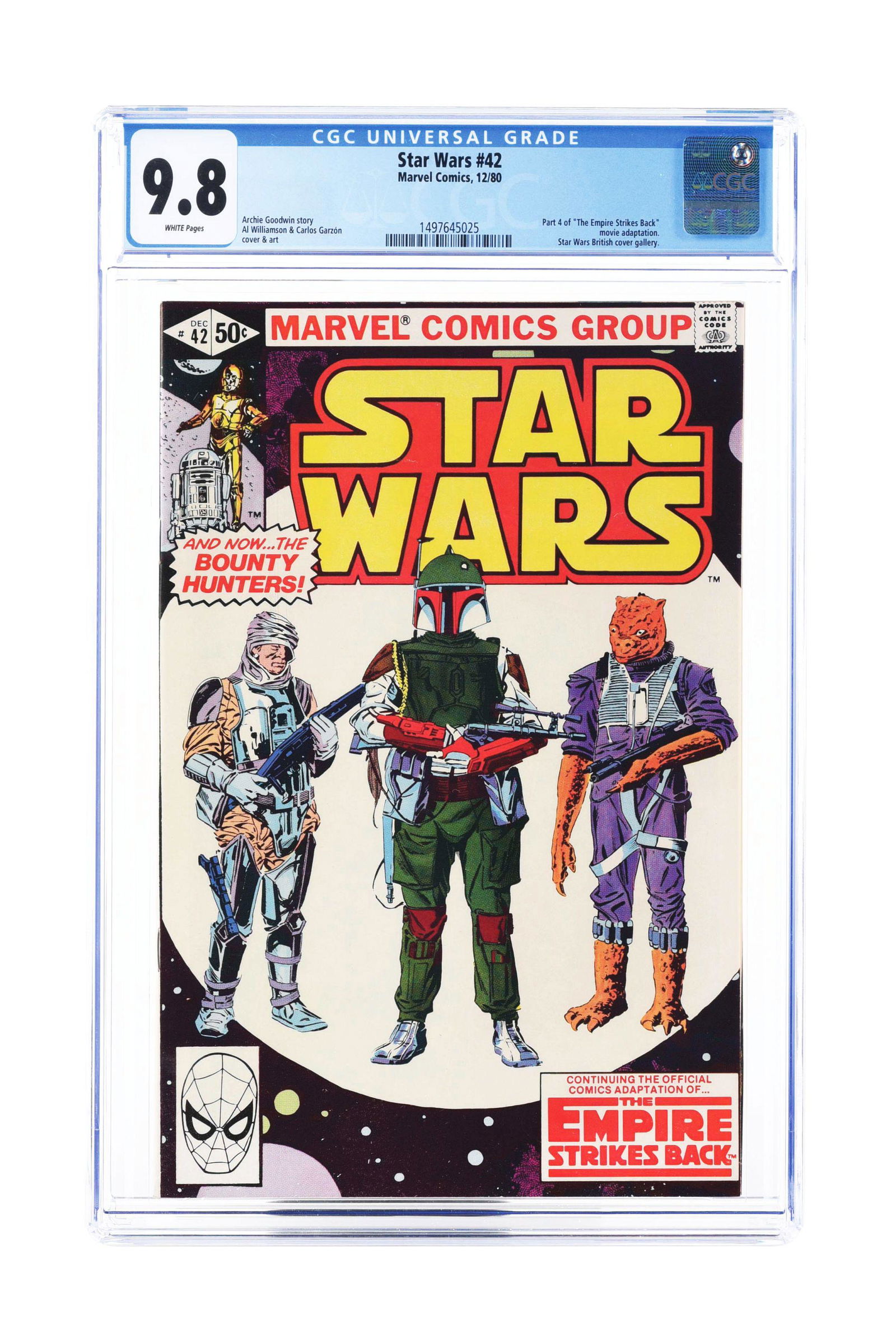 STAR WARS NO. 42 CGC 9.8. (1 of 2)