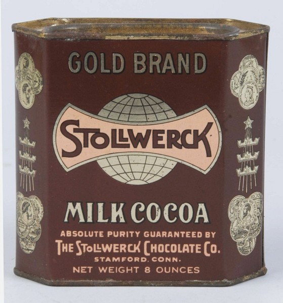 Stollwerck Milk Cocoa Tin.: Size: 4 - 1/2" T.