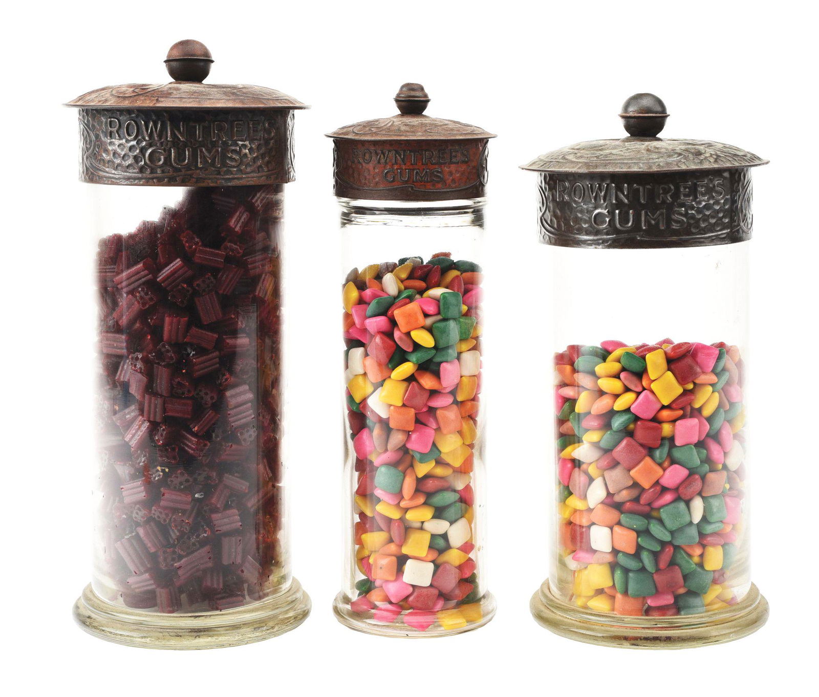 LOT OF 3: ROWNTREE GUM JARS. (1 of 13)