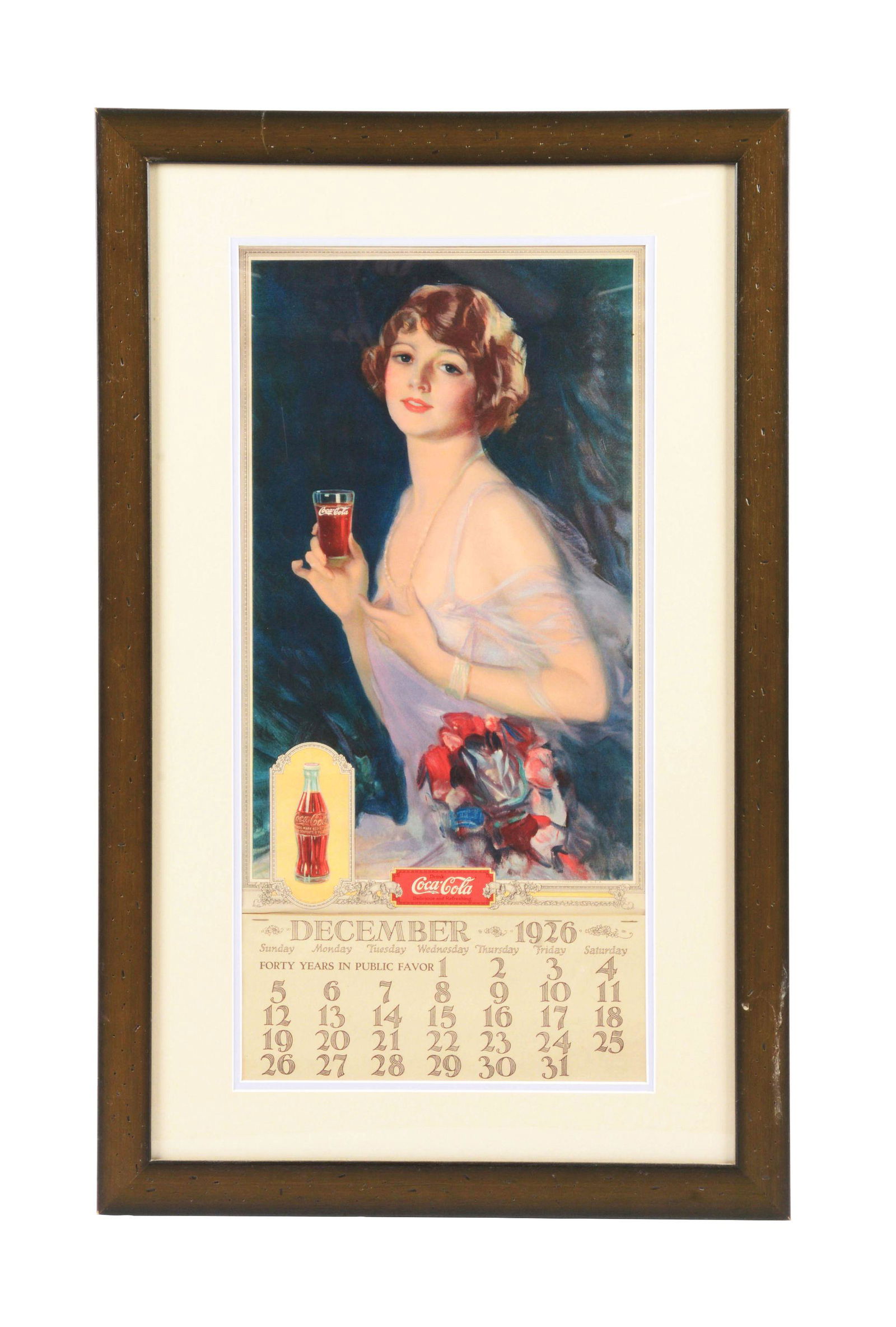 PAPER LITHOGRAPH 1926 COCA-COLA CALENDAR. (1 of 3)
