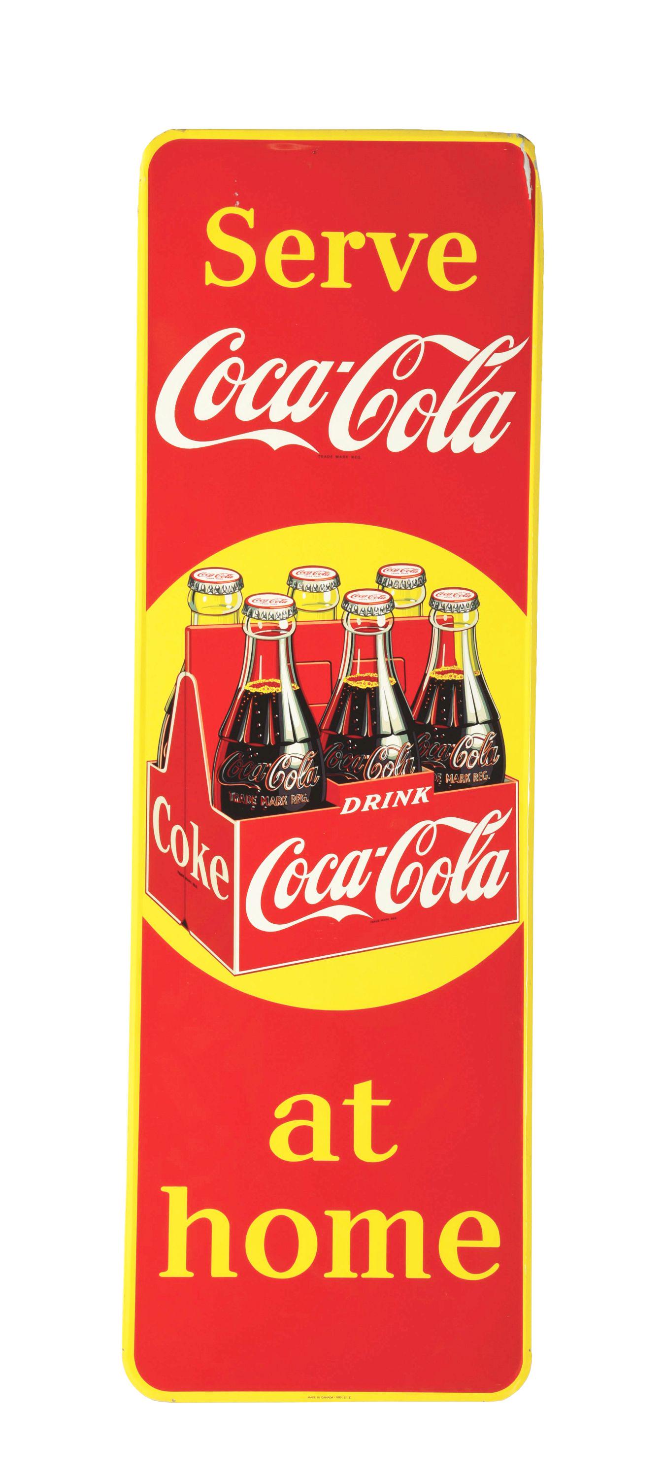 SELF FRAMED TIN COCA-COLA 6-PACK SIGN. (1 of 4)