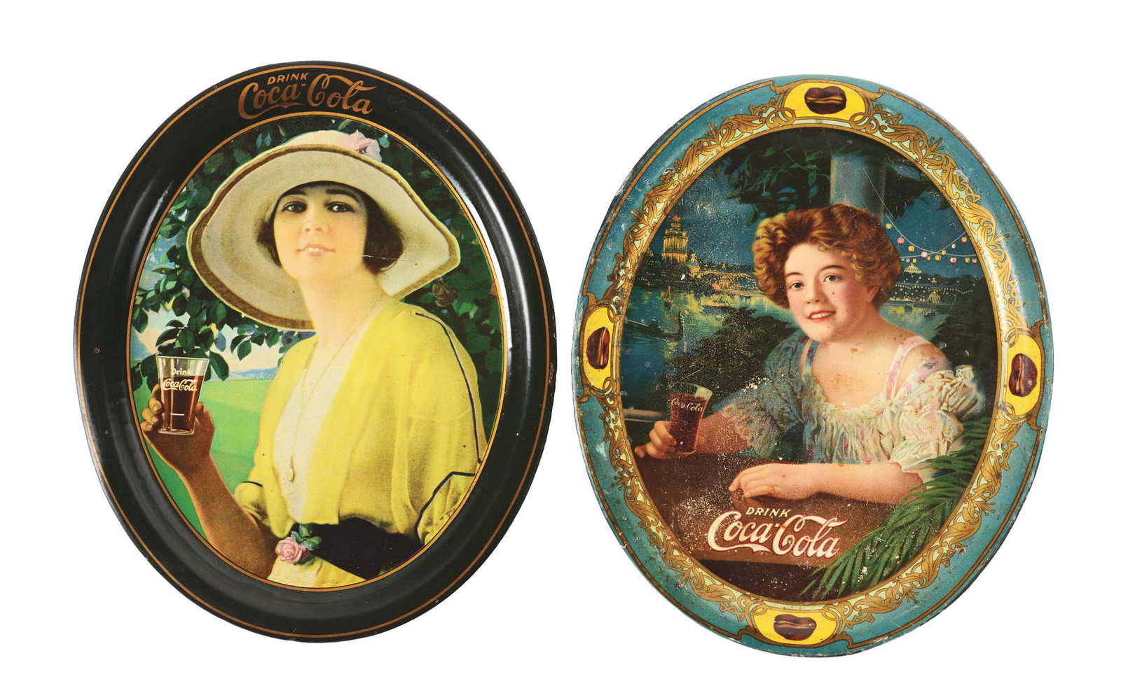 LOT OF 2: COCA-COLA TIP TRAYS. (1 of 4)