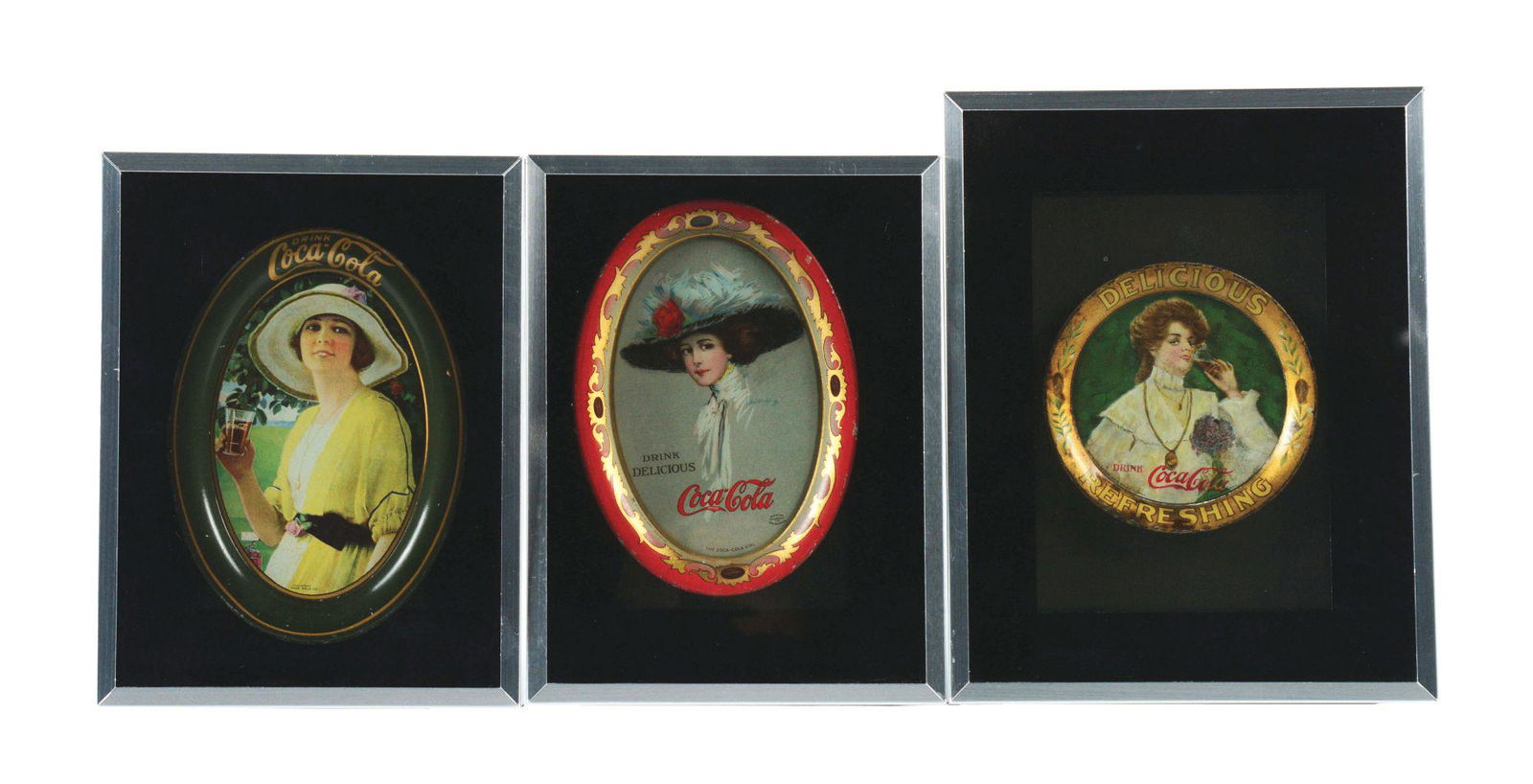 LOT OF 3: COCA-COLA TIP TRAYS. (1 of 5)