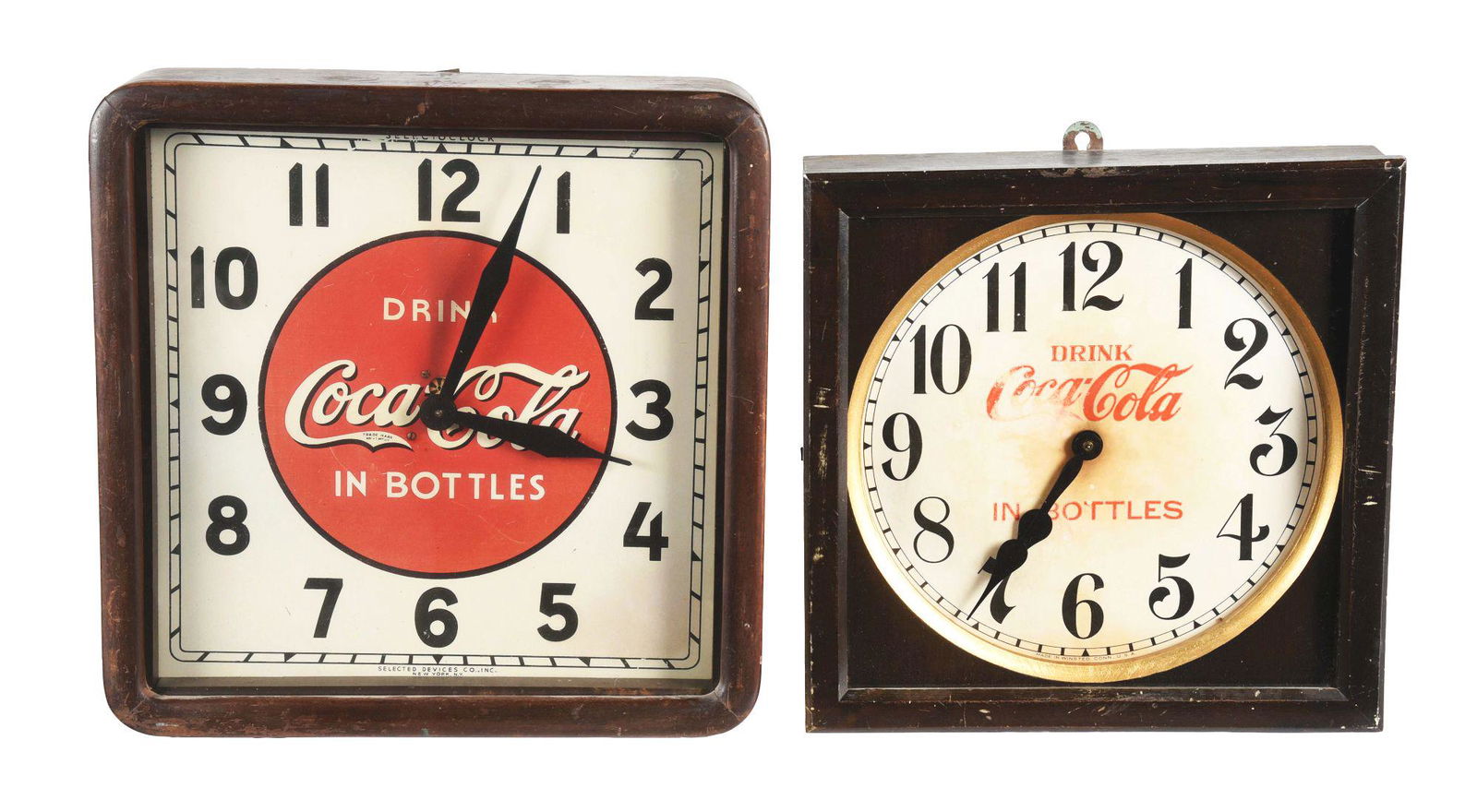 LOT OF 2: COCA-COLA CLOCKS. (1 of 3)