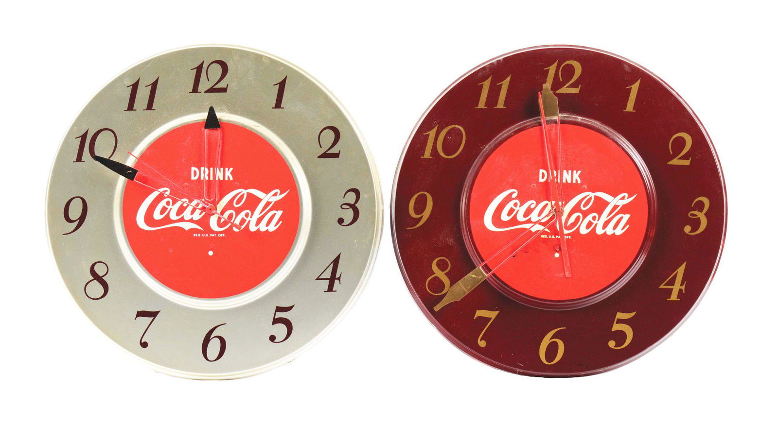 LOT OF 2: COCA-COLA CLOCKS. (1 of 2)