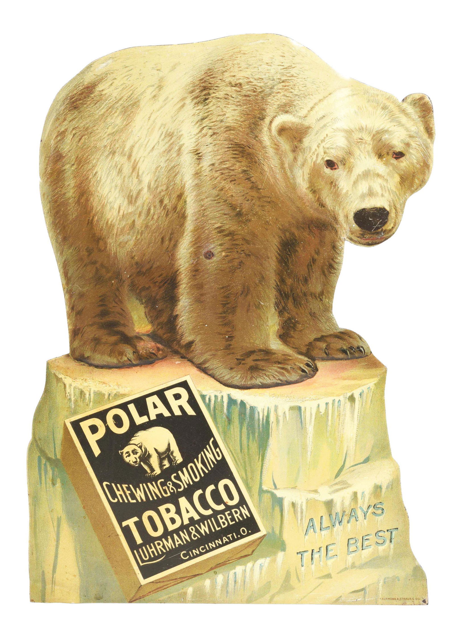 TIN DIE CUT POLAR TOBACCO AD. (1 of 3)