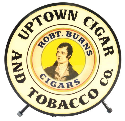 UPTOWN CIGAR AND TOBACCO CO. TABLETOP LIGHTUP SIGN. Aug 25, 2022 Dan Morphy Auctions in PA