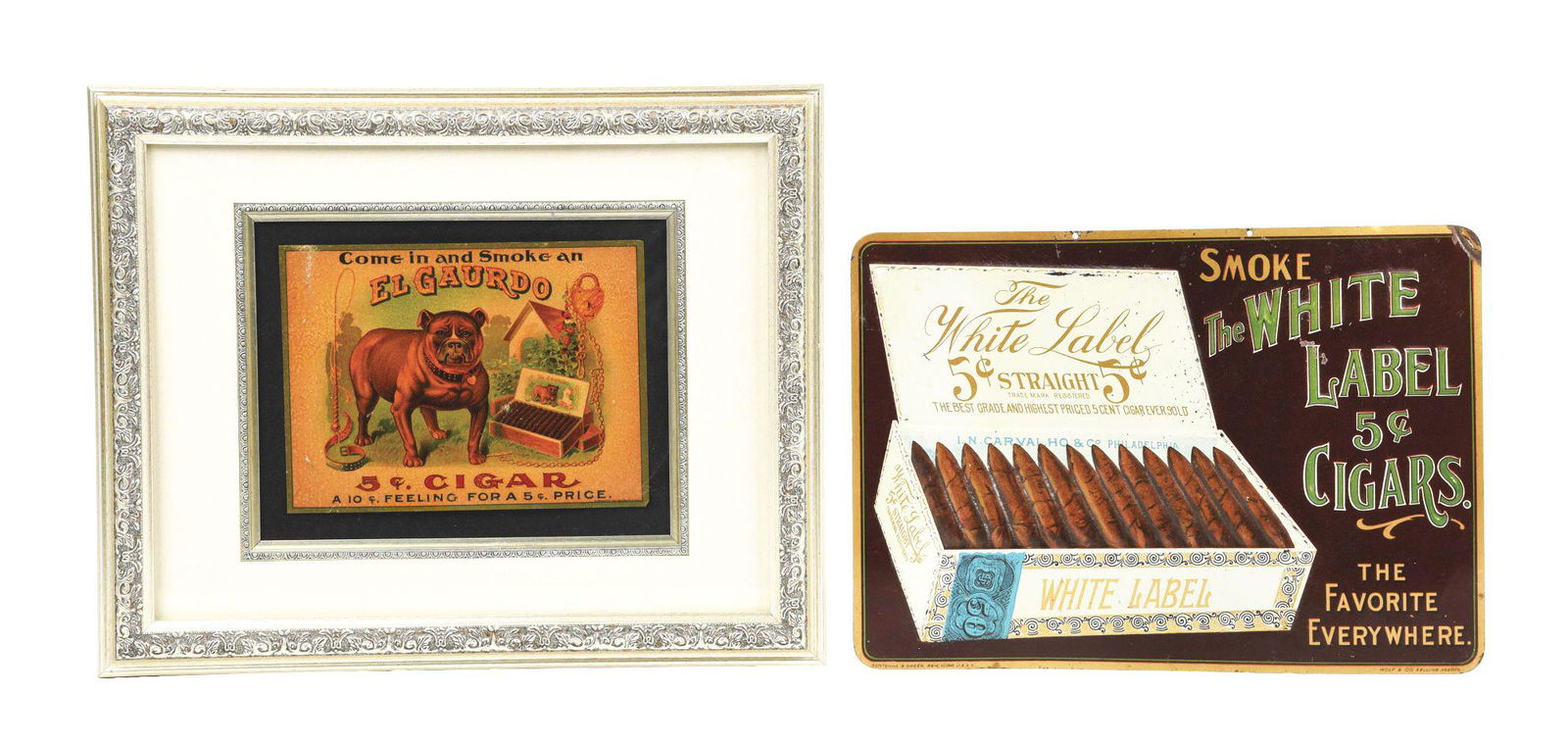LOT OF 2: CIGAR ADVERTISEMENTS. (1 of 4)