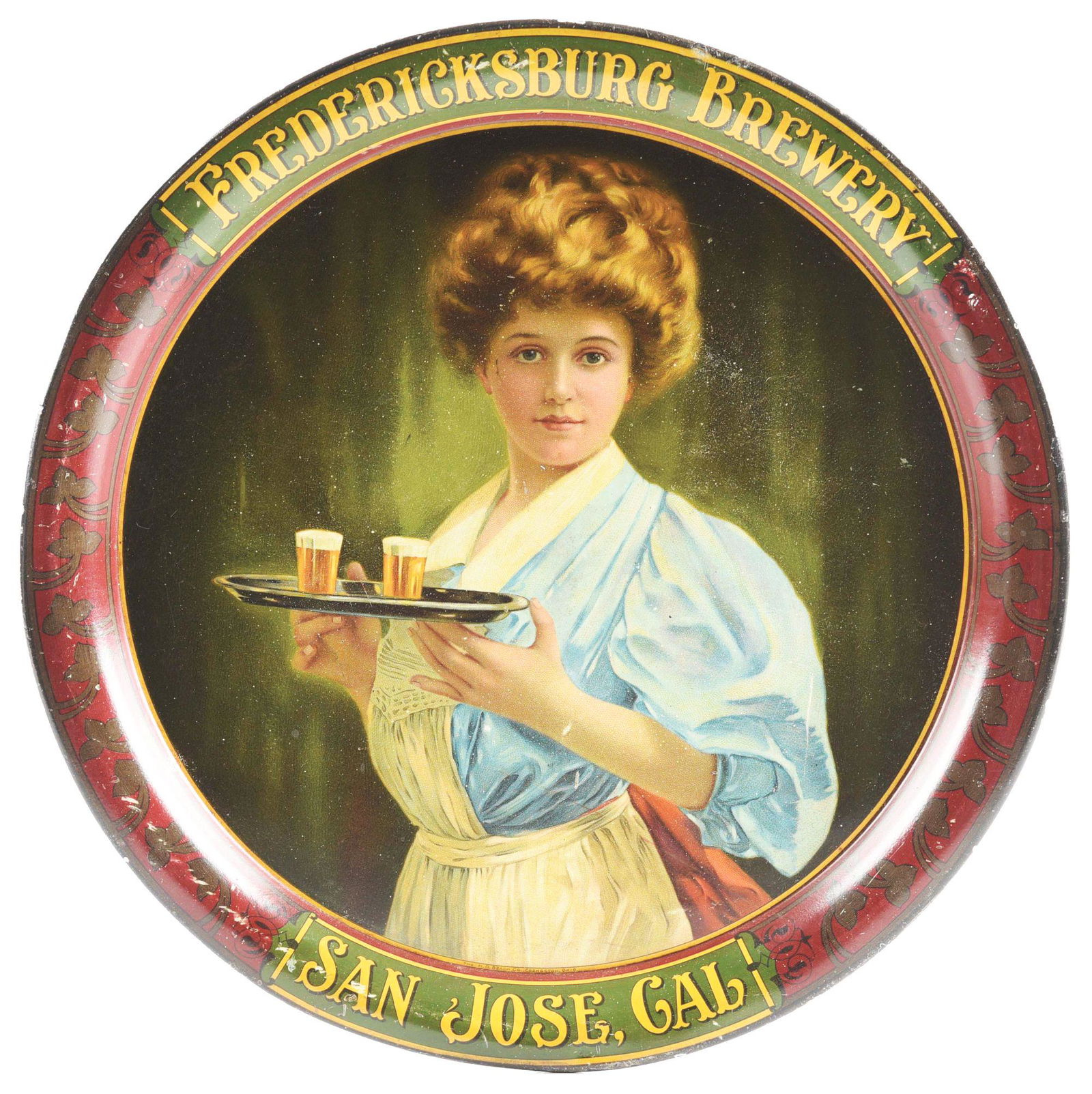 FREDERICKSBURG BREWERY ADVERTING TRAY. (1 of 3)