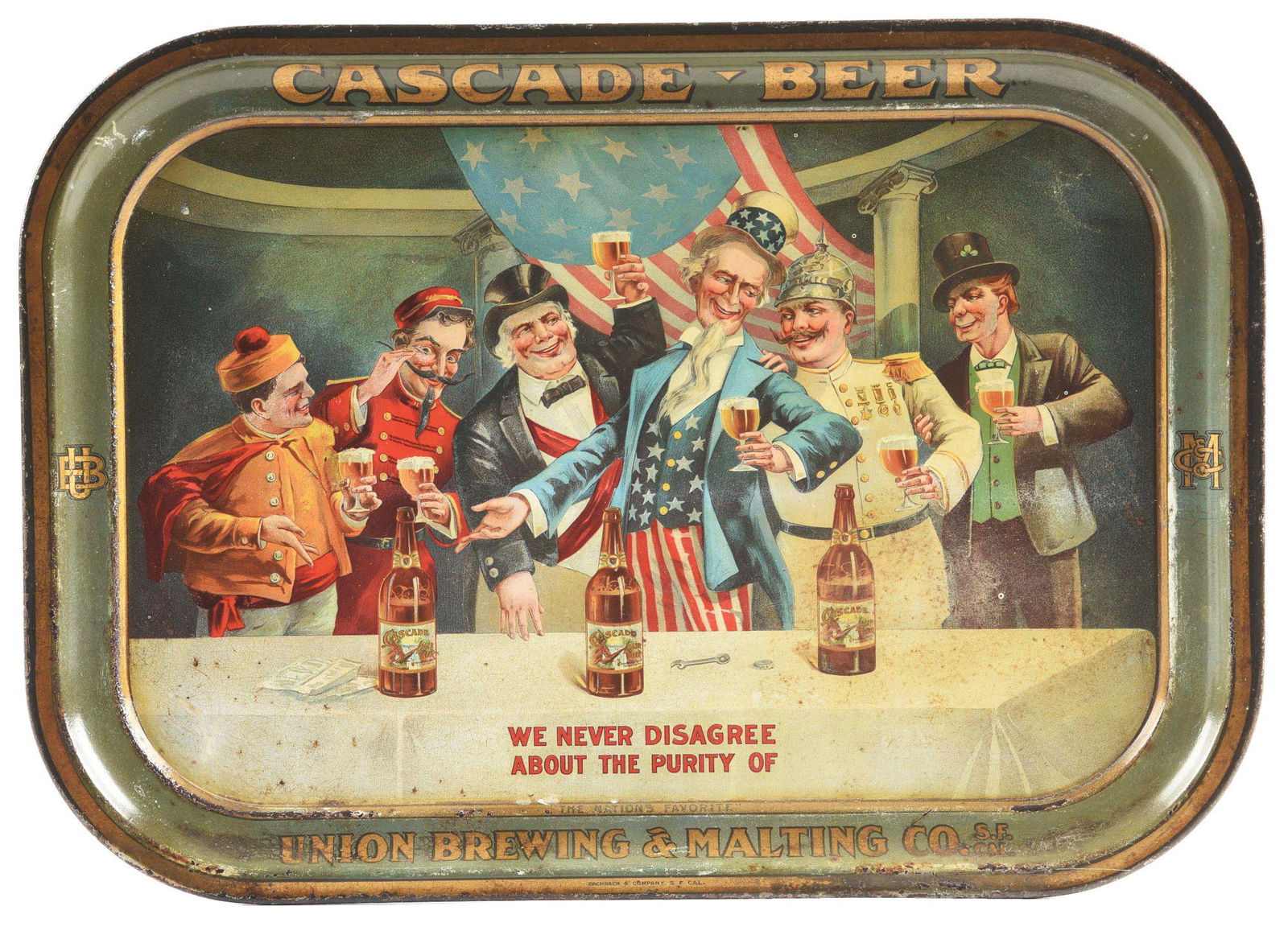 CASCADE BEER ADVERTISING TRAY. (1 of 3)