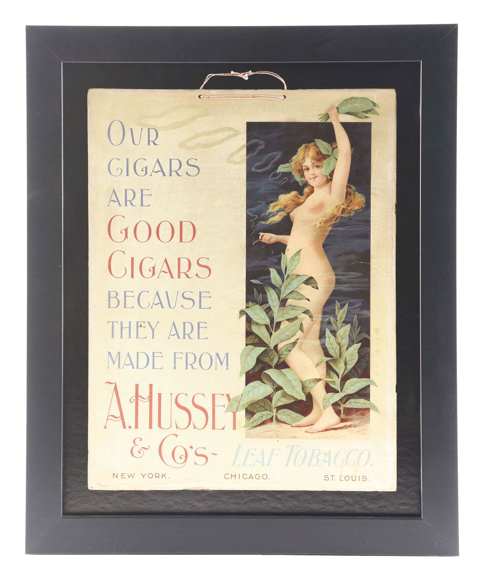 A. HUSSEY CIGAR COMPANY AD.