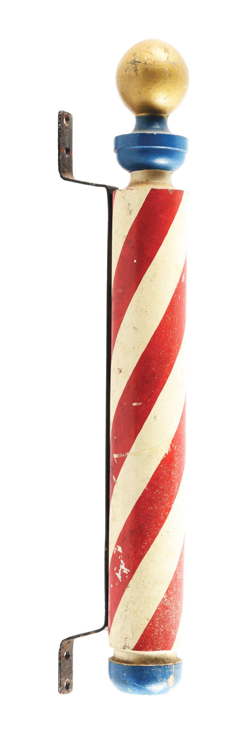 SMALL EARLY PLACEABLE BARBER POLE. (1 of 3)