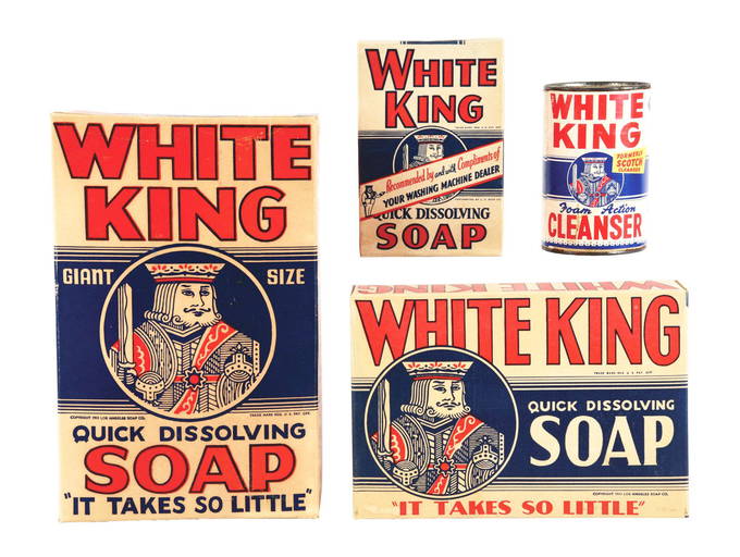 LOT OF 4 WHITE KING SOAP PRODUCTS. (1312) on Aug 25, 2022 Dan