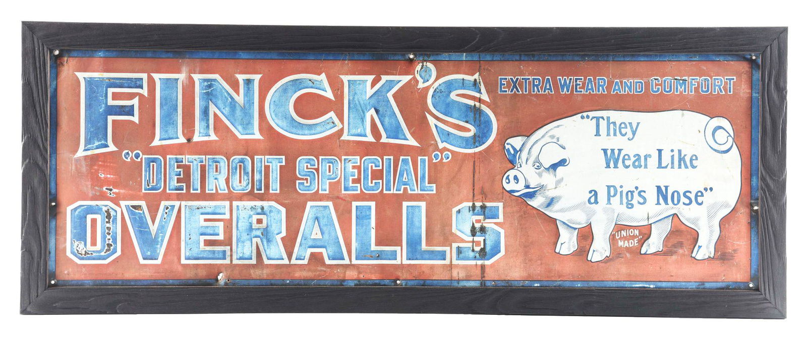 FINCK'S OVERALLS SIGN. (1 of 3)