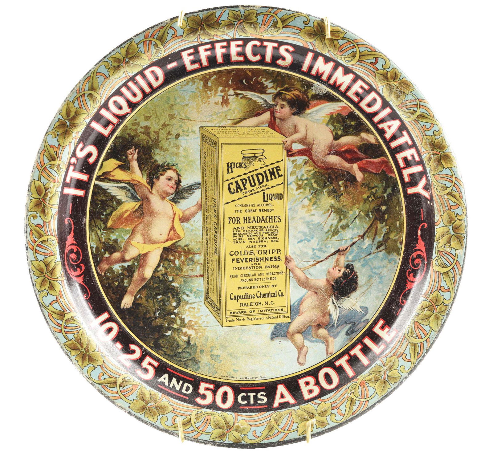 HICK'S CAPUDINE LIQUID ADVERTISING TRAY. (1 of 3)