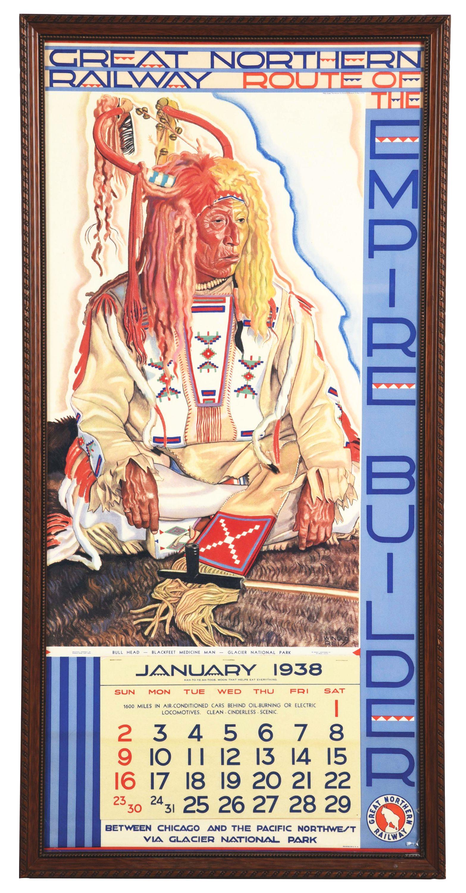 GREAT NORTHERN RAILWAY "ROUTE OF THE EMPIRE BUILDER" ADVERTISEMENT. (1 of 4)