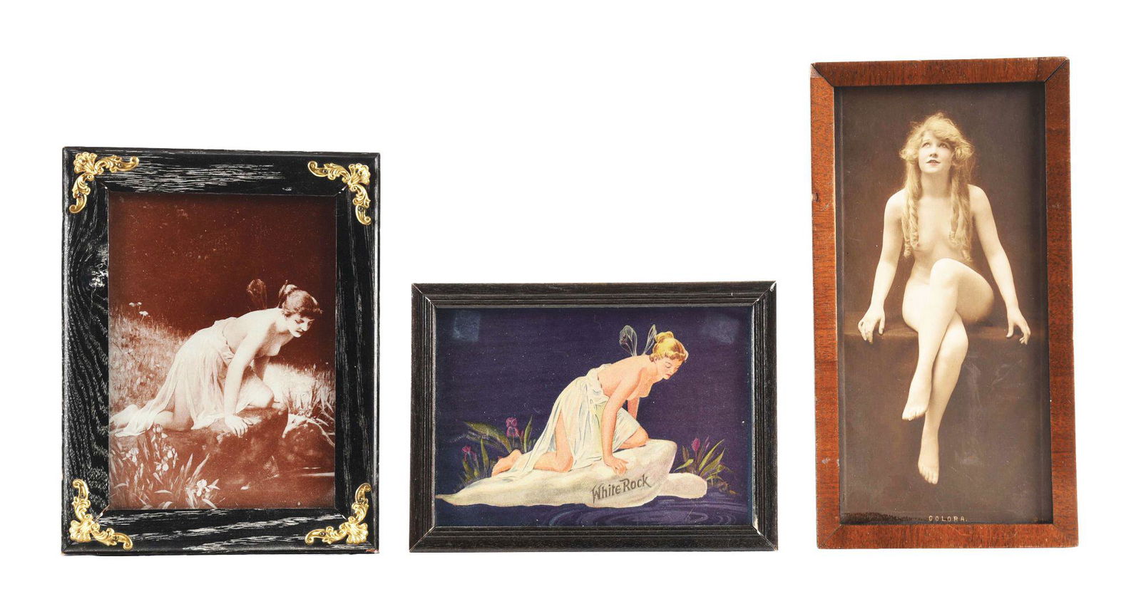 LOT OF 3: FRAMED PRETTY GIRLS. (1 of 2)