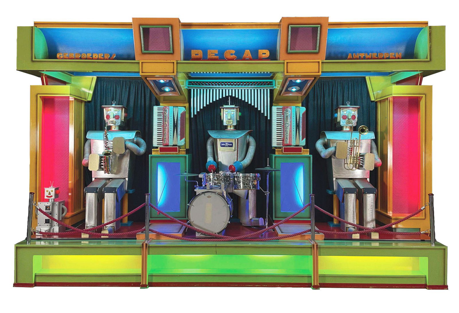GEBROEDERS DECAP 105 KEY “ROBOT” DANCE ORGAN.: 1963, BELGUIM: The Decap brothers have always strived to give their organs their own character. They were always looking for improvements and innovations. The Decap organs are therefore immediately re