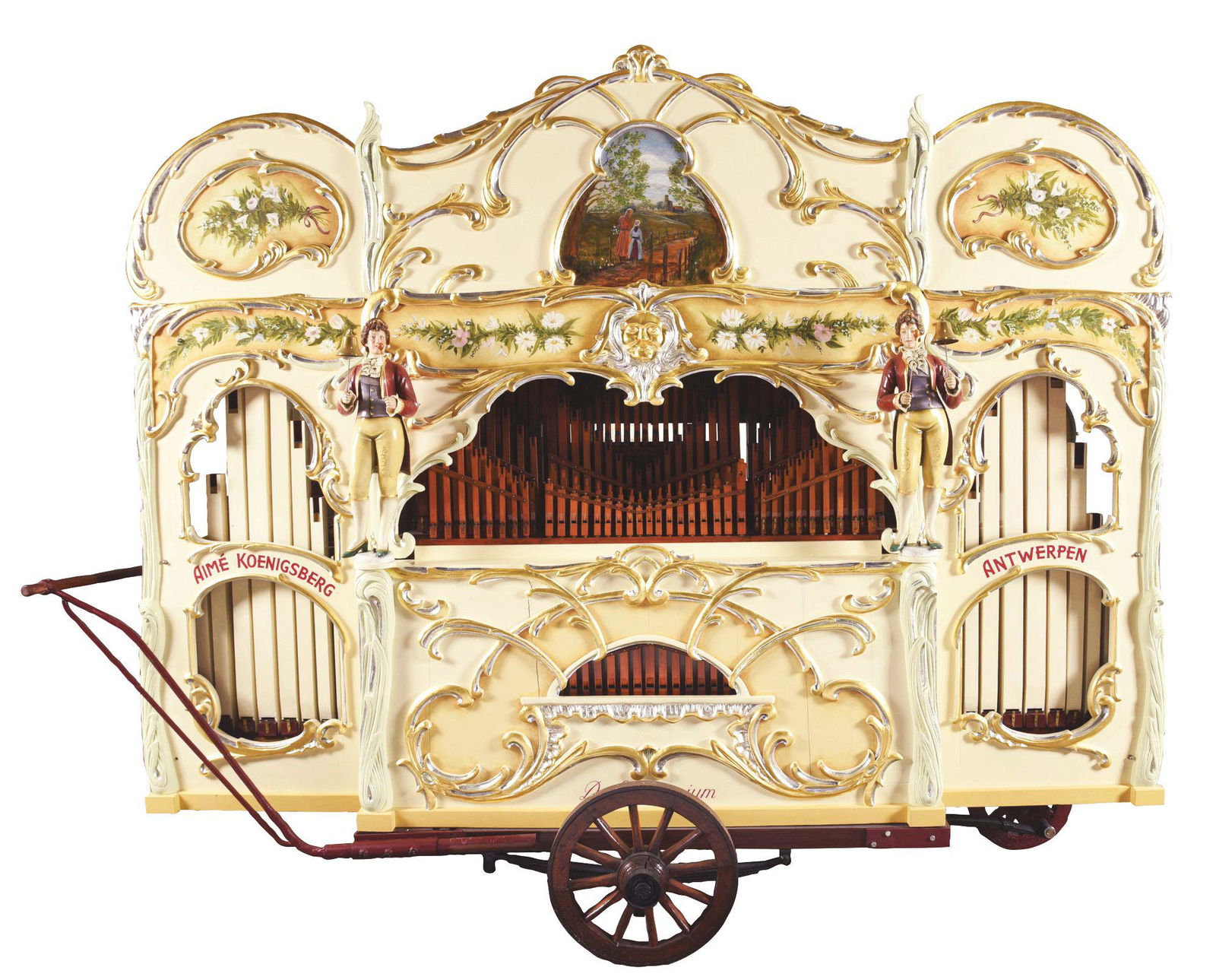 A. KOENIGSBERG 70 KEY STREET ORGAN, THE DE HARMONIUM.: 1913, HOLLAND: A. Koenigsberg built dance organs and street organs in the same factory where his orchestrions were fabricated. Very much a part of the Belgian/Holland organ makers community at the tim