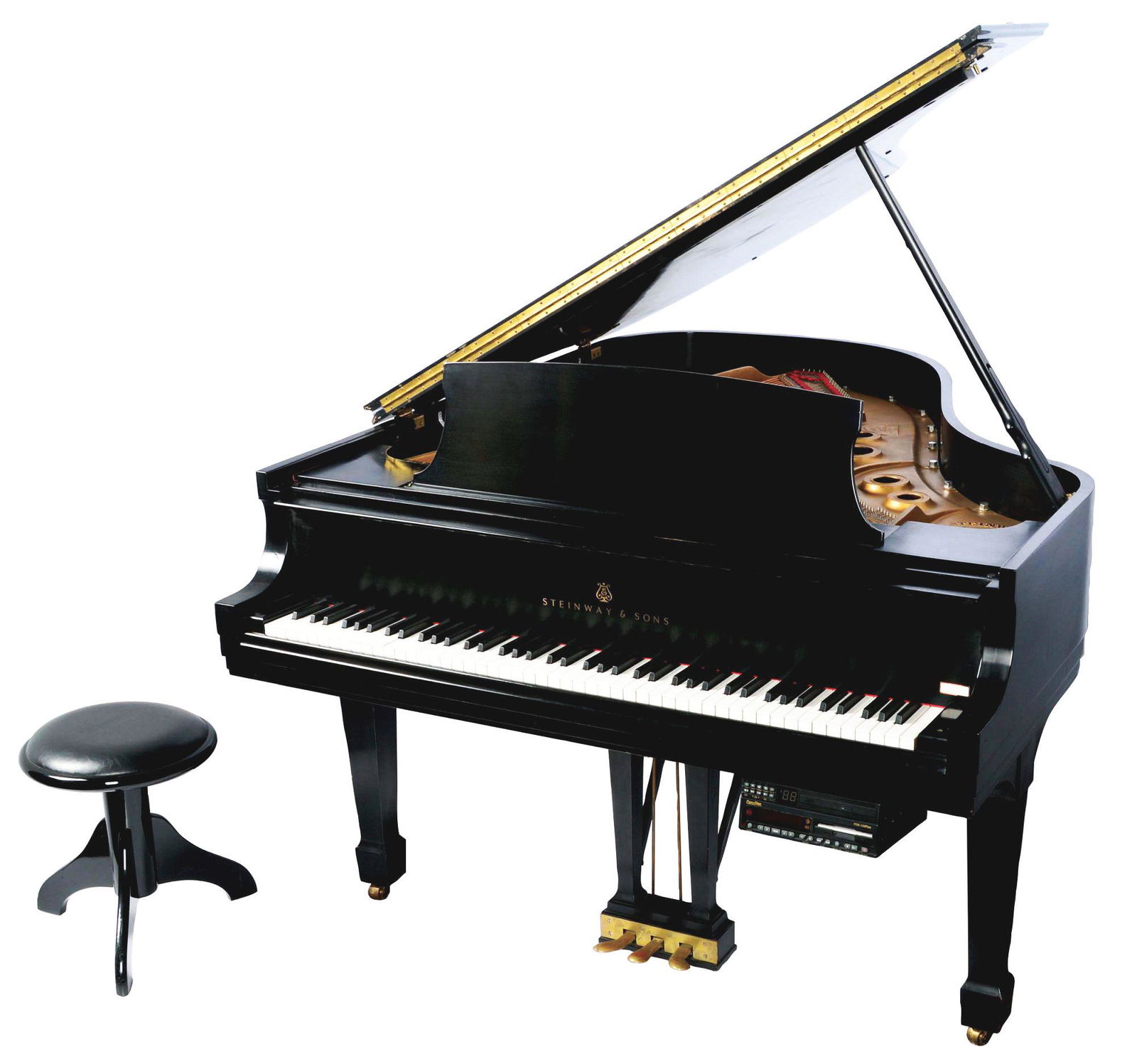 STEINWAY BABY GRAND PLAYER PIANO WITH "PIANO DISC" PLAYER SYSTEM. (1 of 8)