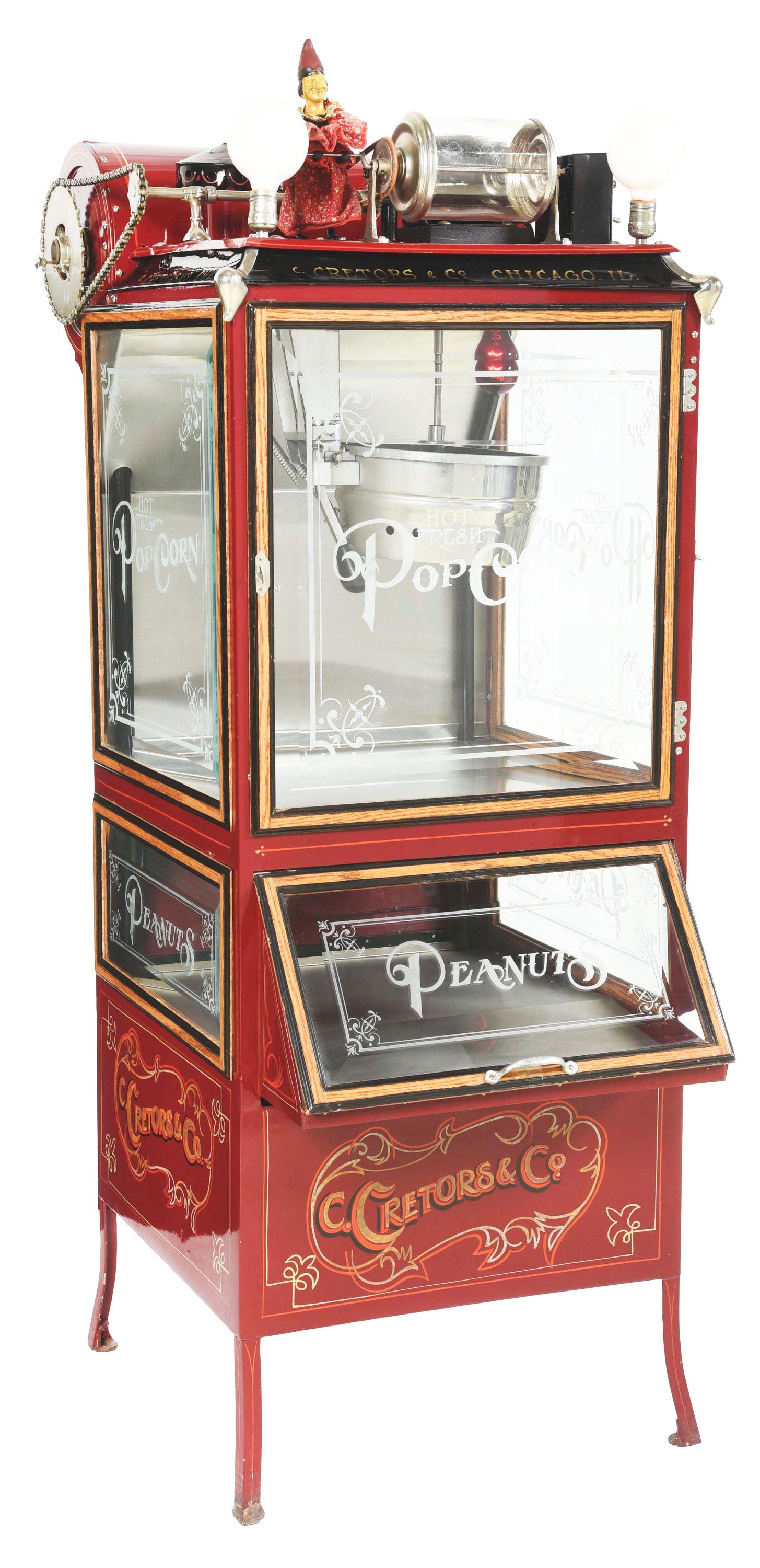 RESTORED CRETORS STREET POPCORN MACHINE. (1 of 13)