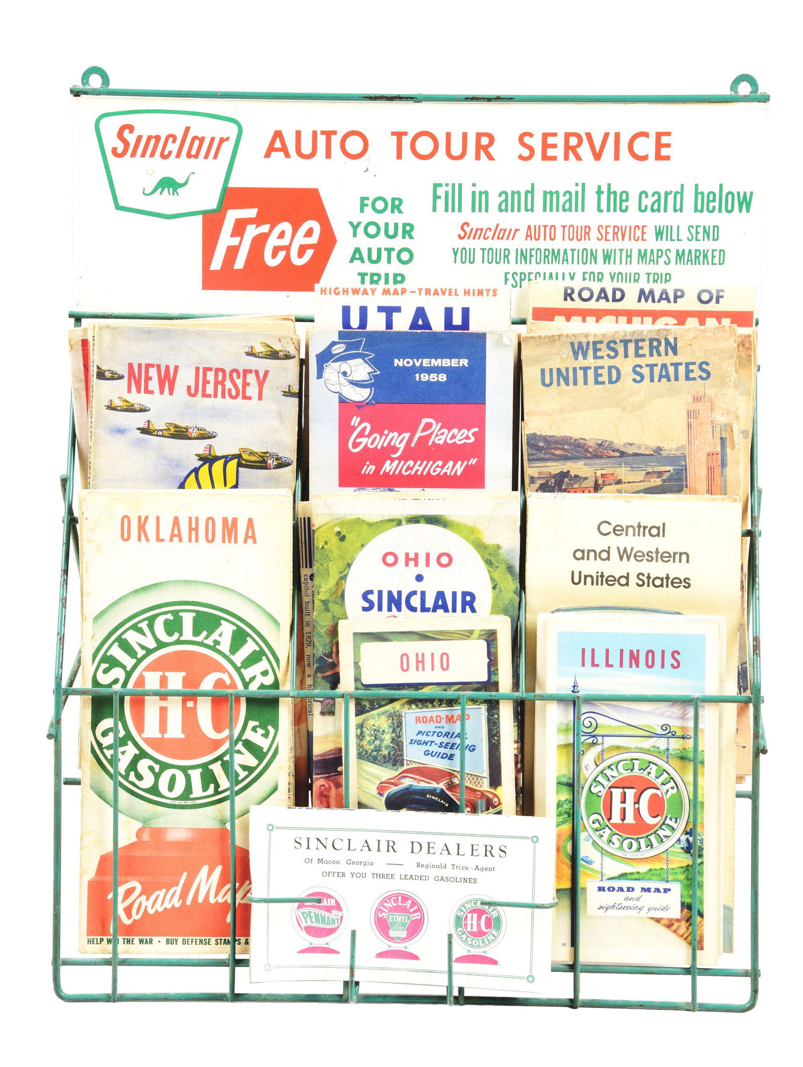 SINCLAIR MAP RACK. (1 of 2)