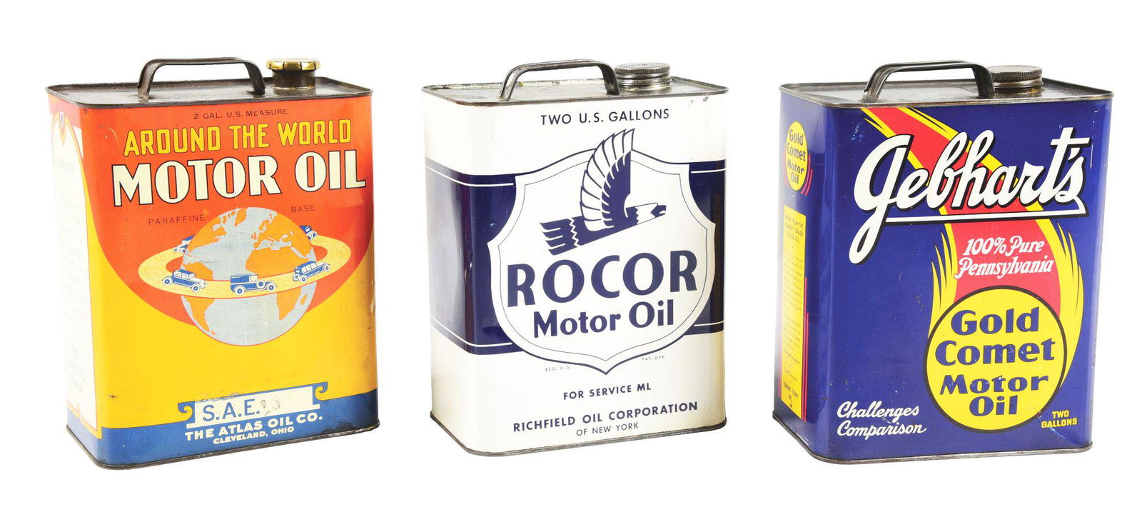 LOT OF 3: TWO GALLON CANS. (1 of 2)