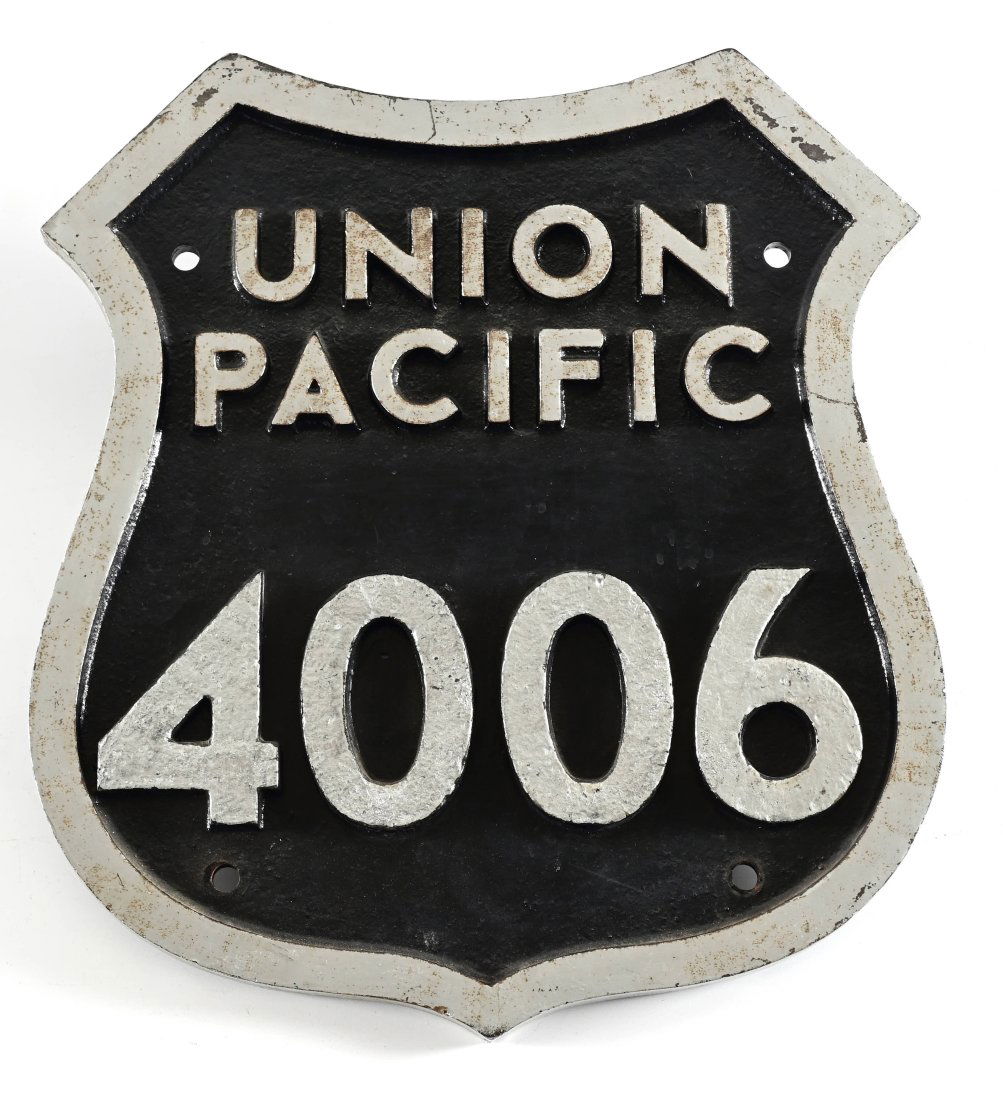UNION PACIFIC "BIG BOY" LOCOMOTIVE NUMBER SHIELD. (1 of 3)