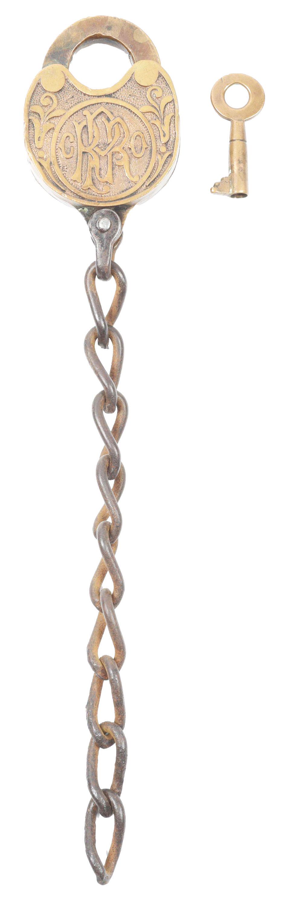 SMALL BRASS LOCK. (1 of 5)