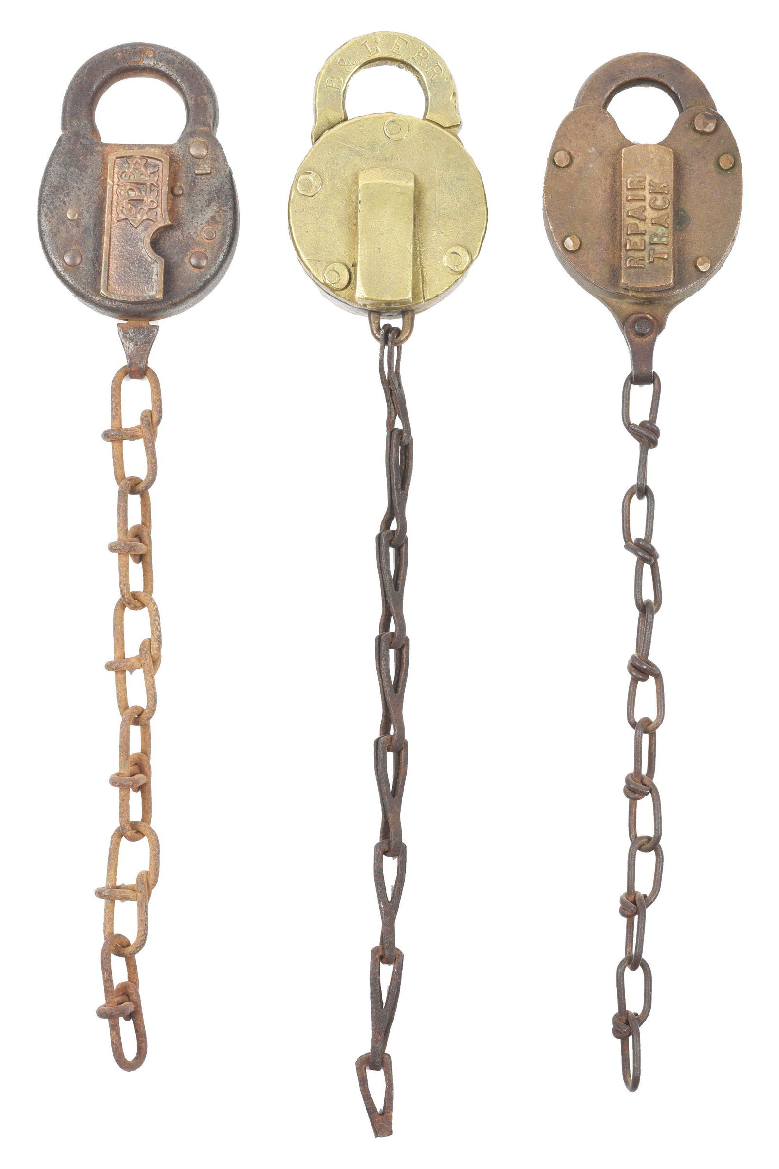 LOT OF 3: RAILROAD LOCKS. (1 of 4)