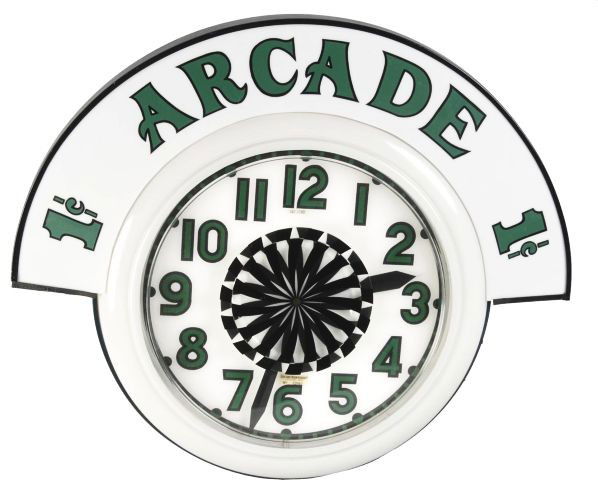 Large Light-Up Neon Clock.: Description Working. Condition (Excellenet Plus). Size 31" T.