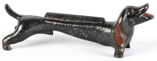 Cast Iron Dachshund Dog Boot Scraper.: Condition (Excellent). Size 11" L.