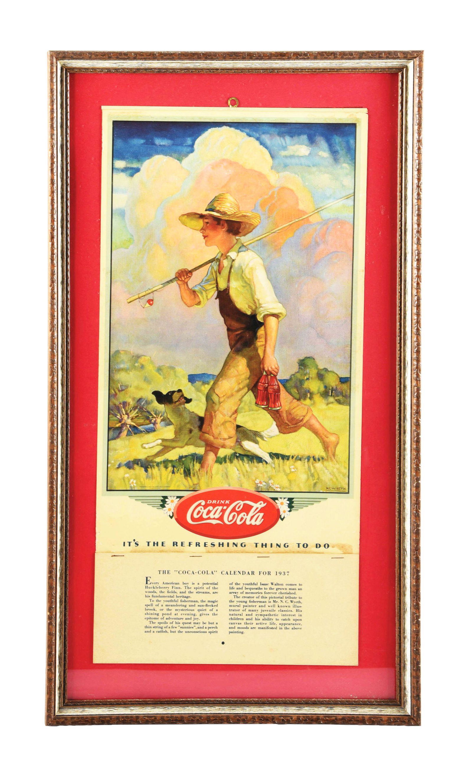 1937 COCA-COLA CALENDAR. (1 of 4)