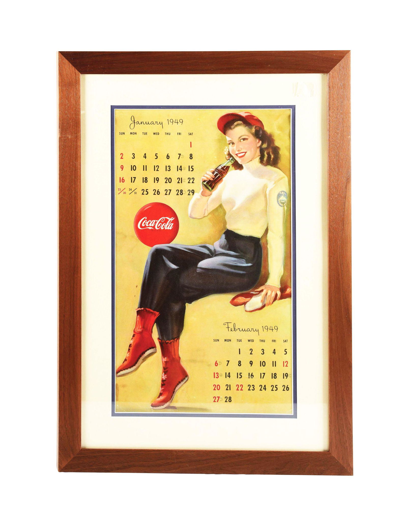 1949 COCA-COLA CALENDAR. (1 of 2)