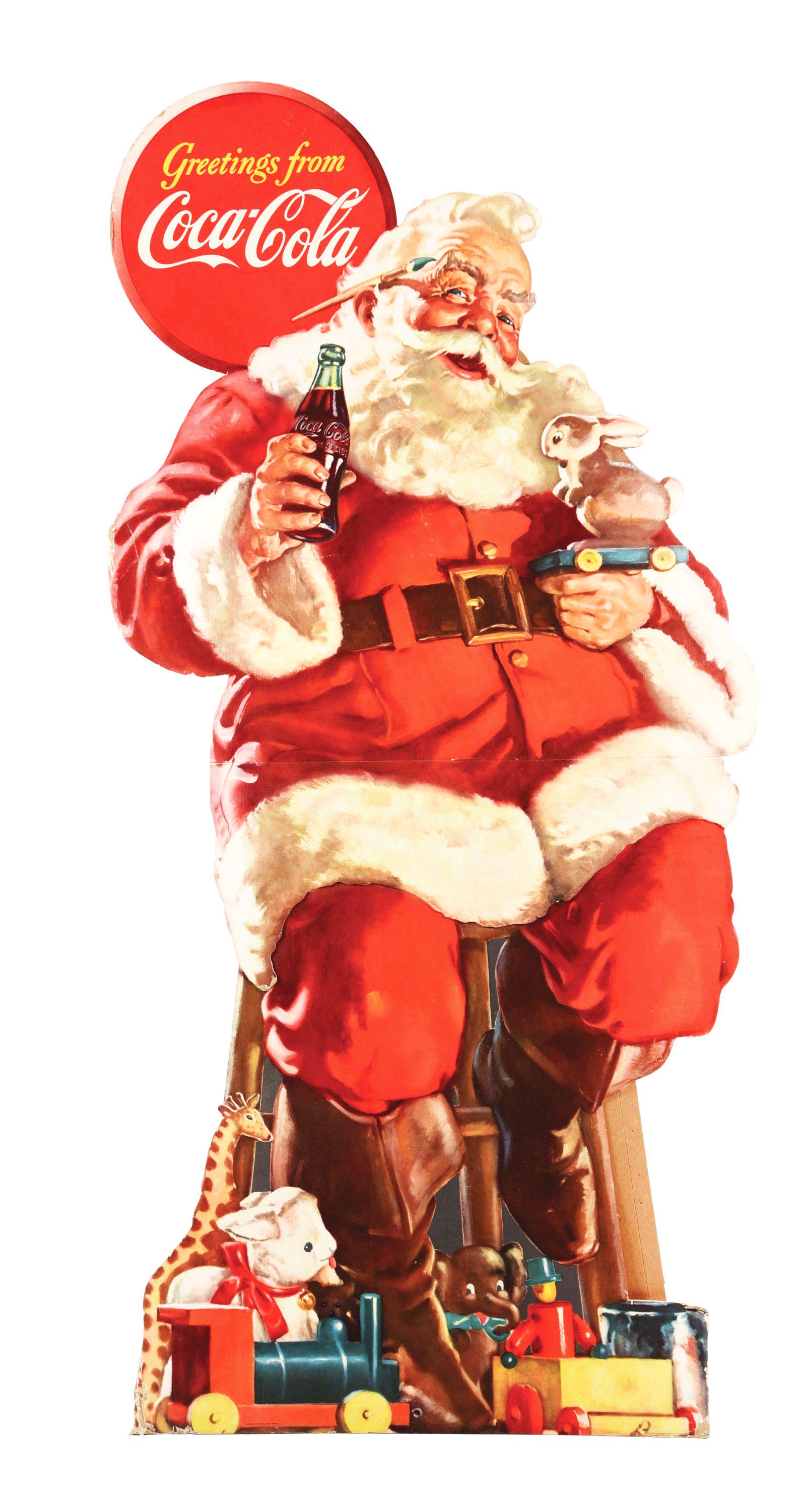 COCA-COLA CARDBOARD EASEL BACK SANTA CLAUSE (1 of 2)