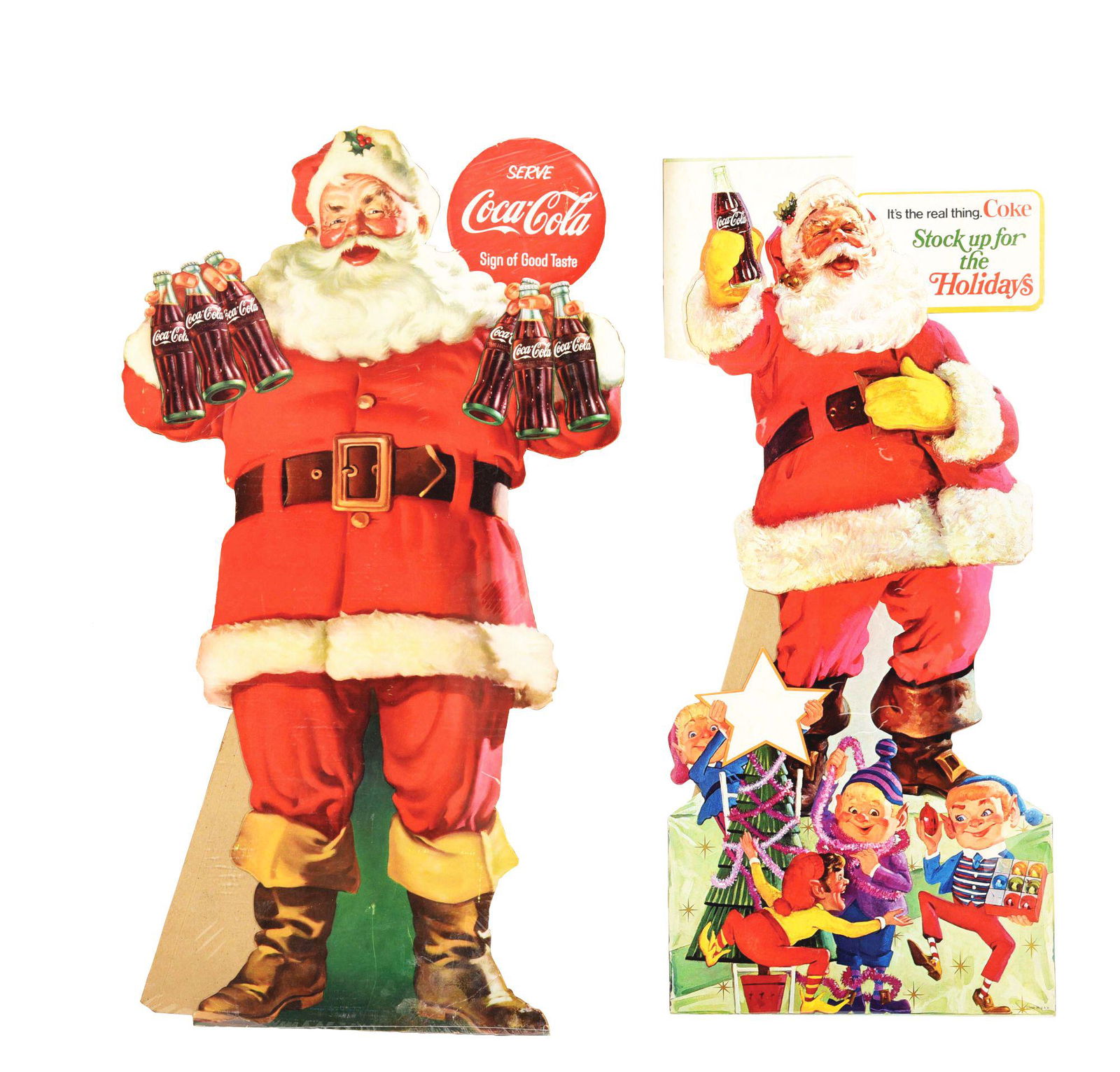 LOT OF 2: CARDBOARD LITHOGRAPH EASEL BACKS. (1 of 2)