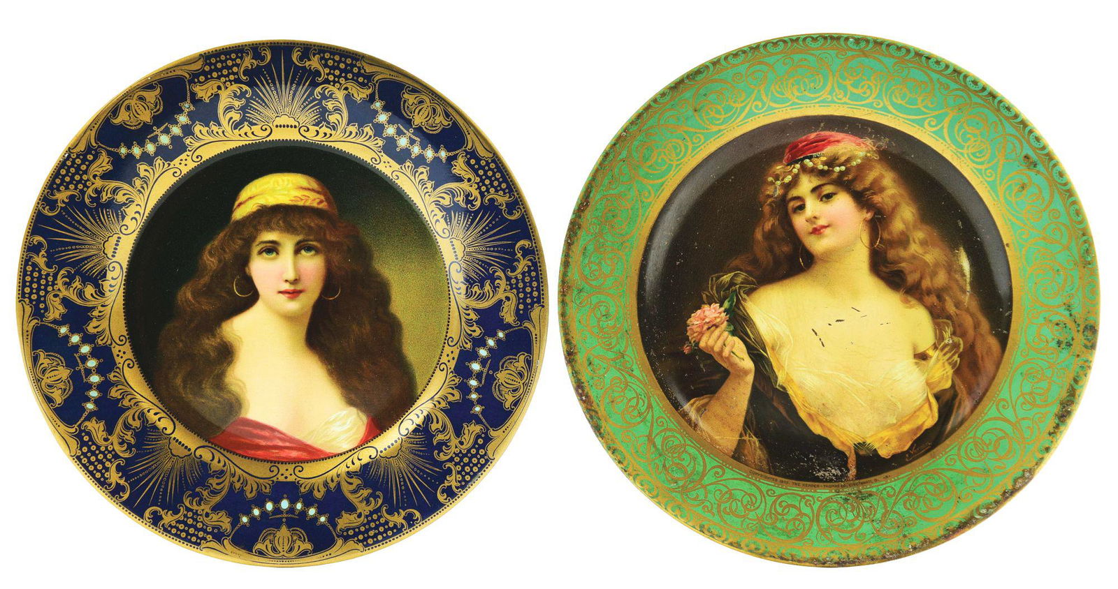 LOT OF 2: TIN LITHOGRAPH COCA-COLA TRAYS. (1 of 4)