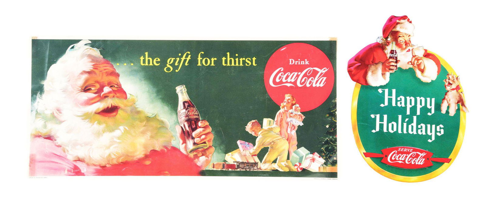 LOT OF 2: COCA-COLA ADVERTISEMENTS. (1 of 2)