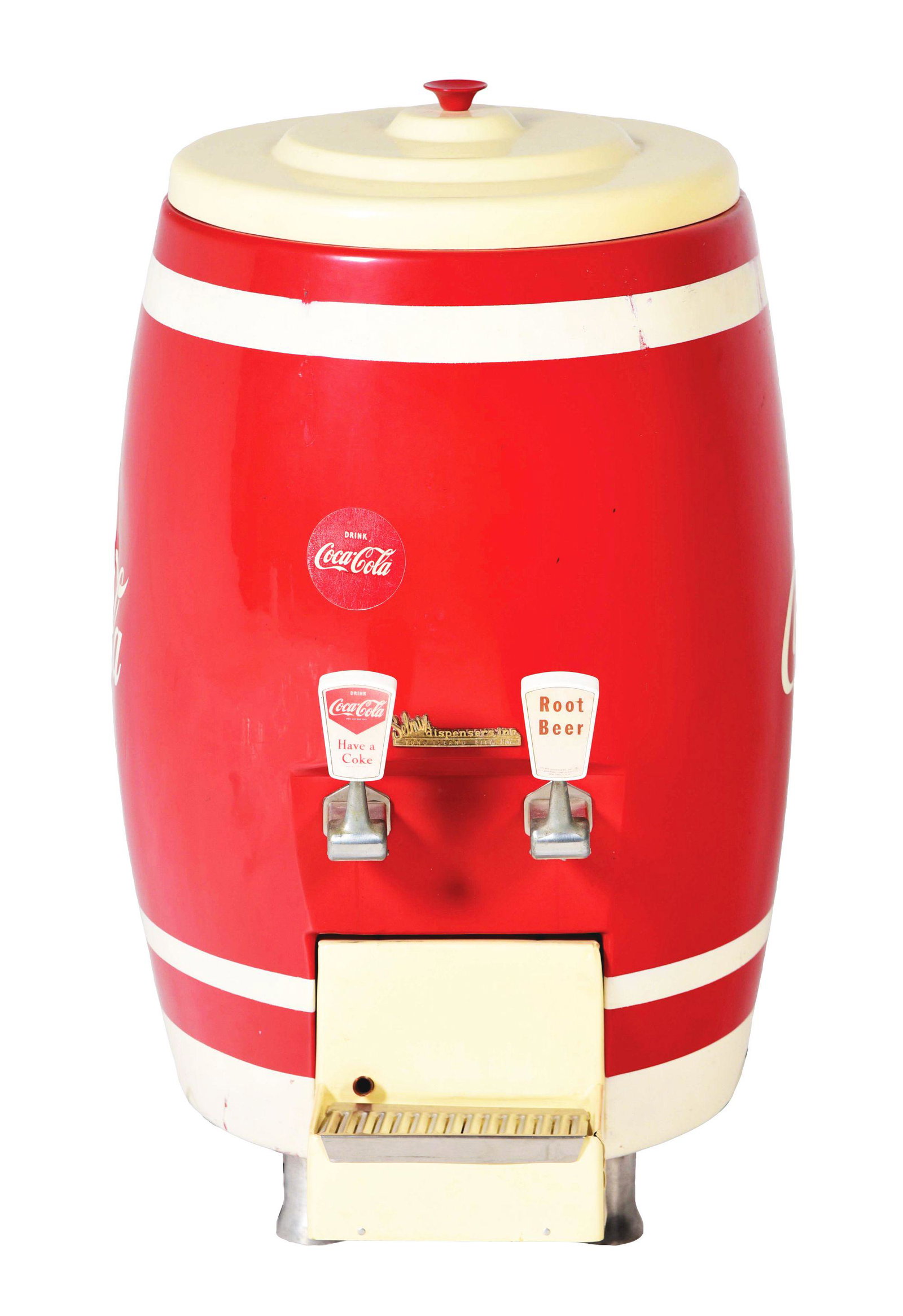 ORIGINAL COCA-COLA BARREL DISPENSER. (1 of 5)