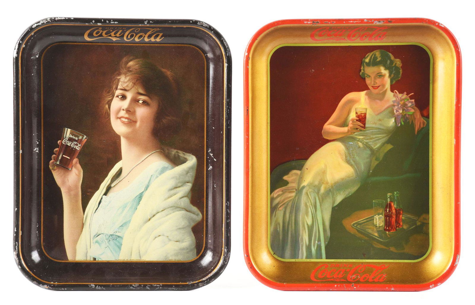 LOT OF 2: COCA-COLA TRAYS. (1 of 2)