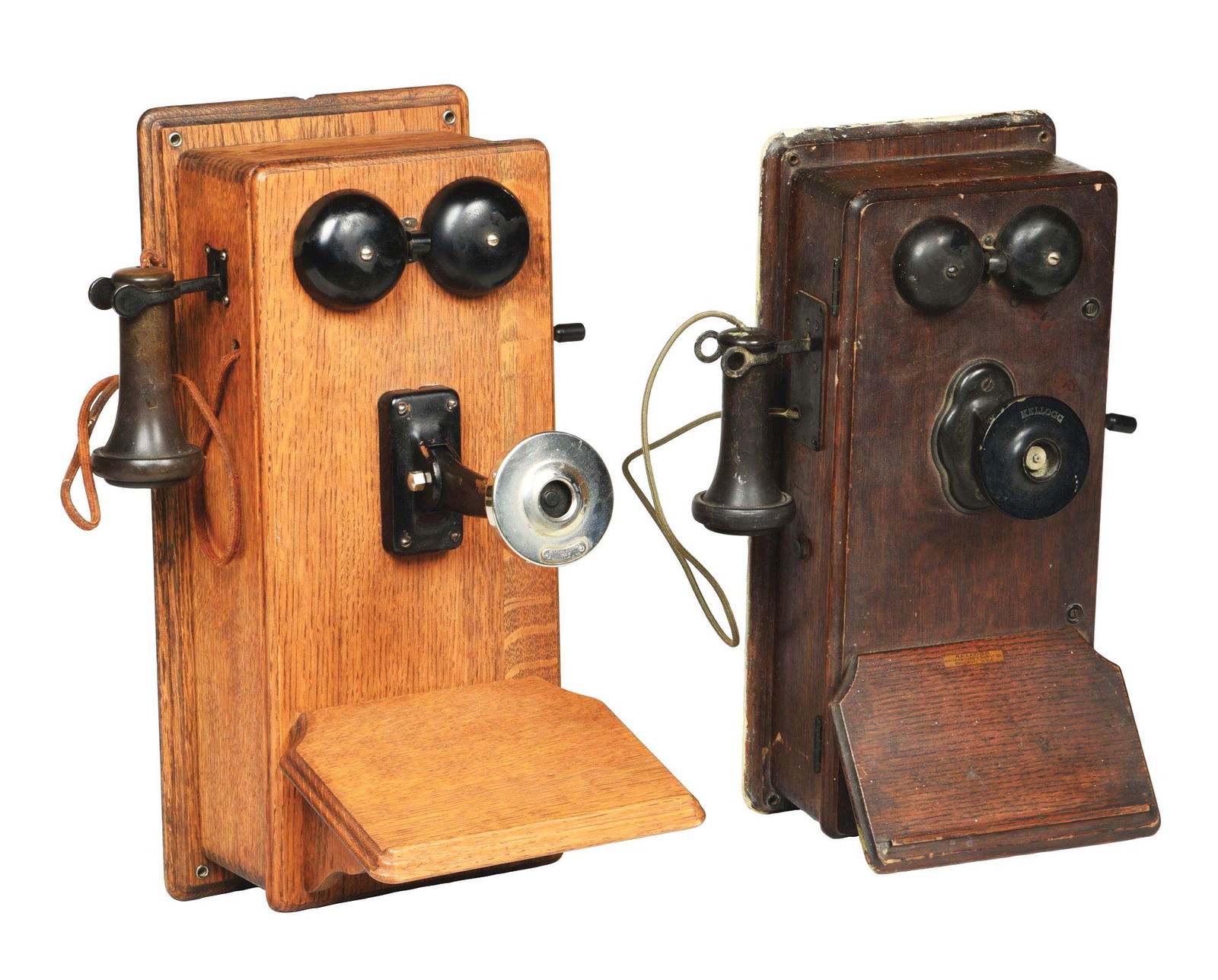 LOT OF 2: EARLY WALL MOUNTED TELEPHONES. (1 of 7)