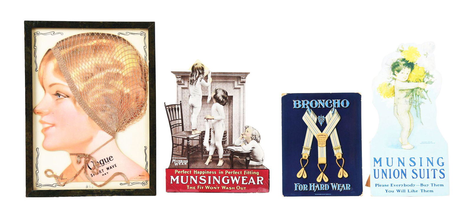 LOT OF 4: APPAREL ADVERTISING. (1 of 2)