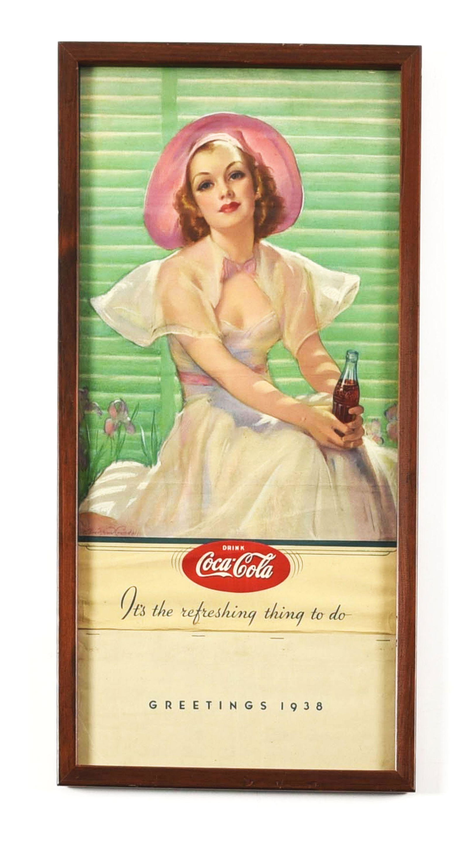 COCA-COLA 1938 UNUSED CALENDAR. (1 of 1)