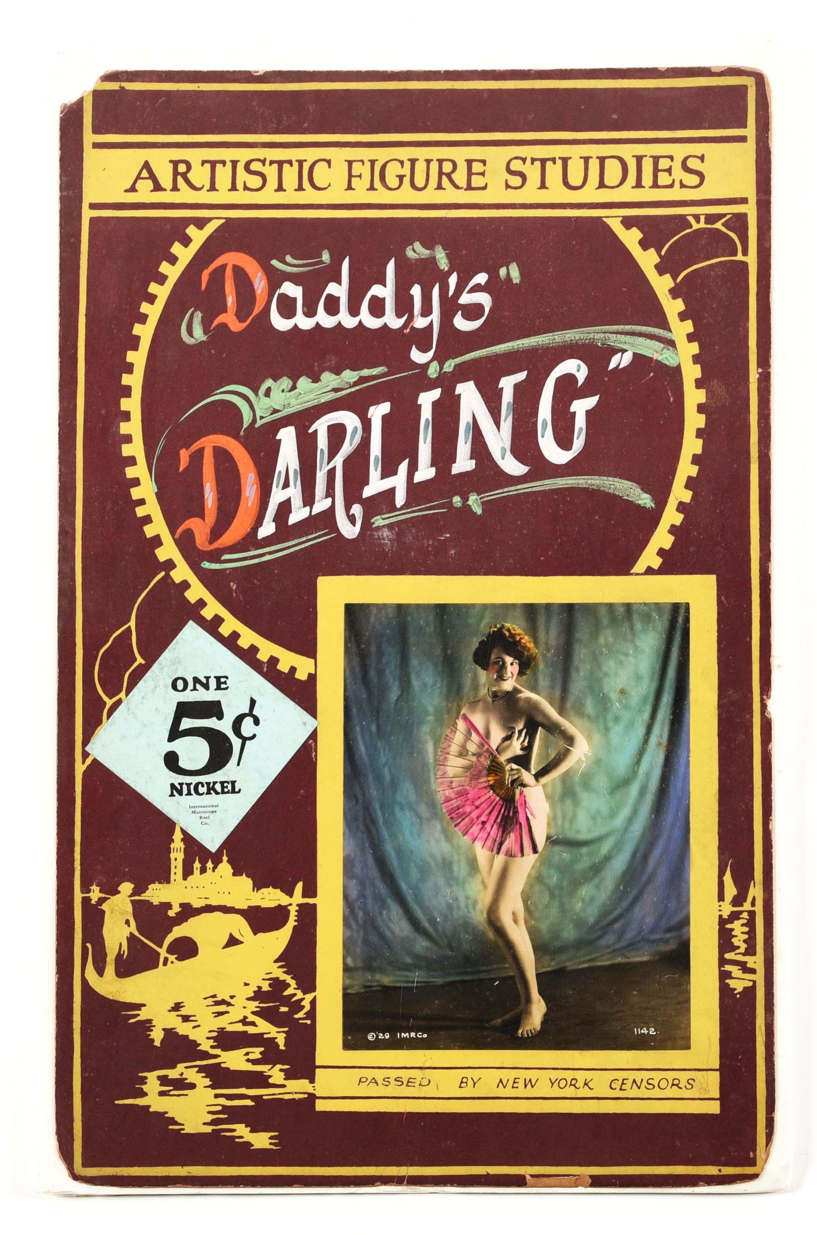 ORIGINAL CARDBOARD MARQUEE FOR MUTOSCOPE MOVIE PLAYER. (1 of 1)